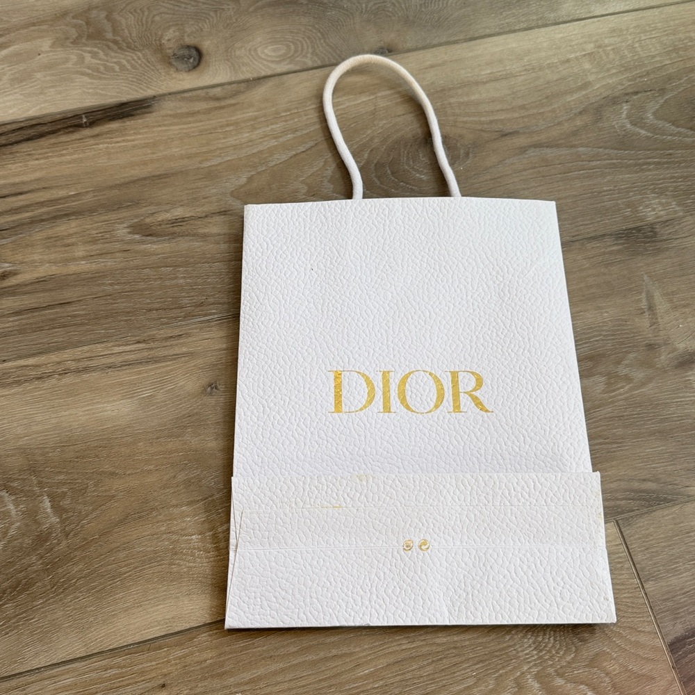 Dior Cream and Gold Gift Bag